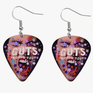 *NEW* OLIVIA RODRIGO Themed Guts World Tour Guitar Pick Earrings